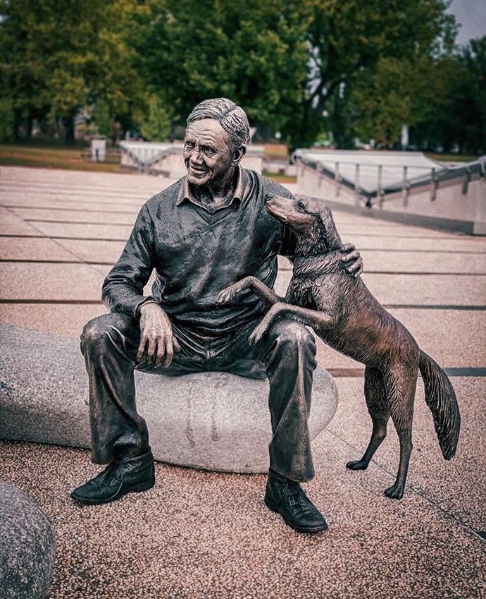 Sir John Gorton with SuzieQ, 2020