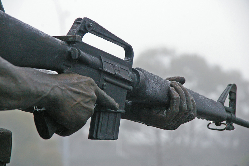 Vietnam War Memorial in Victoria, detail