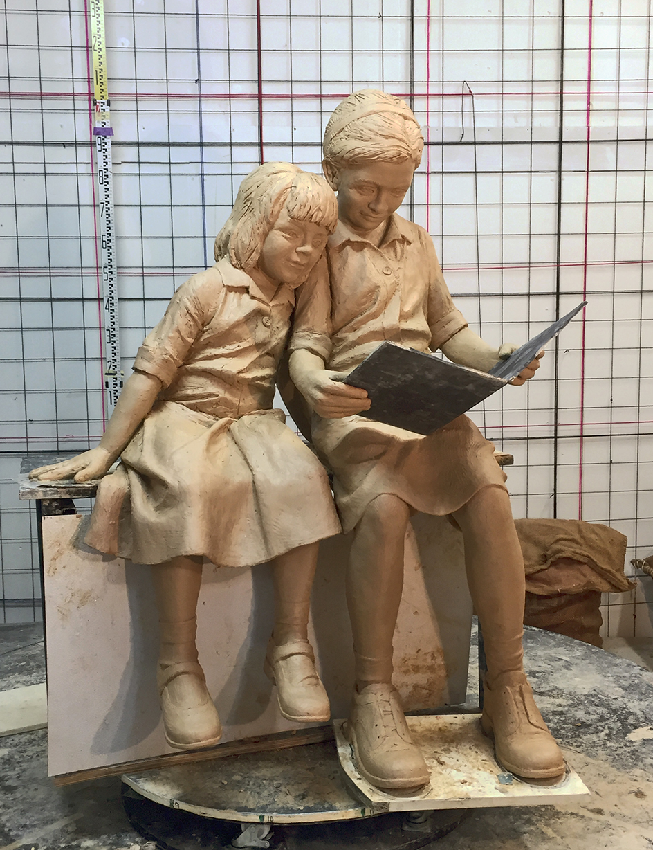 Firbank Friendship Bench, 2019, clay in studio