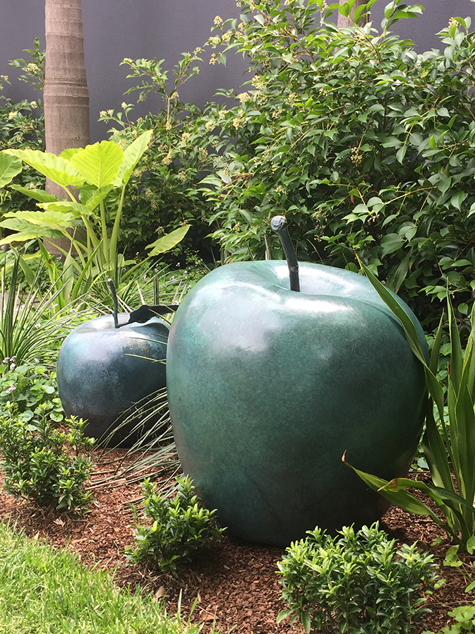 Giant bronze Apples, 2018